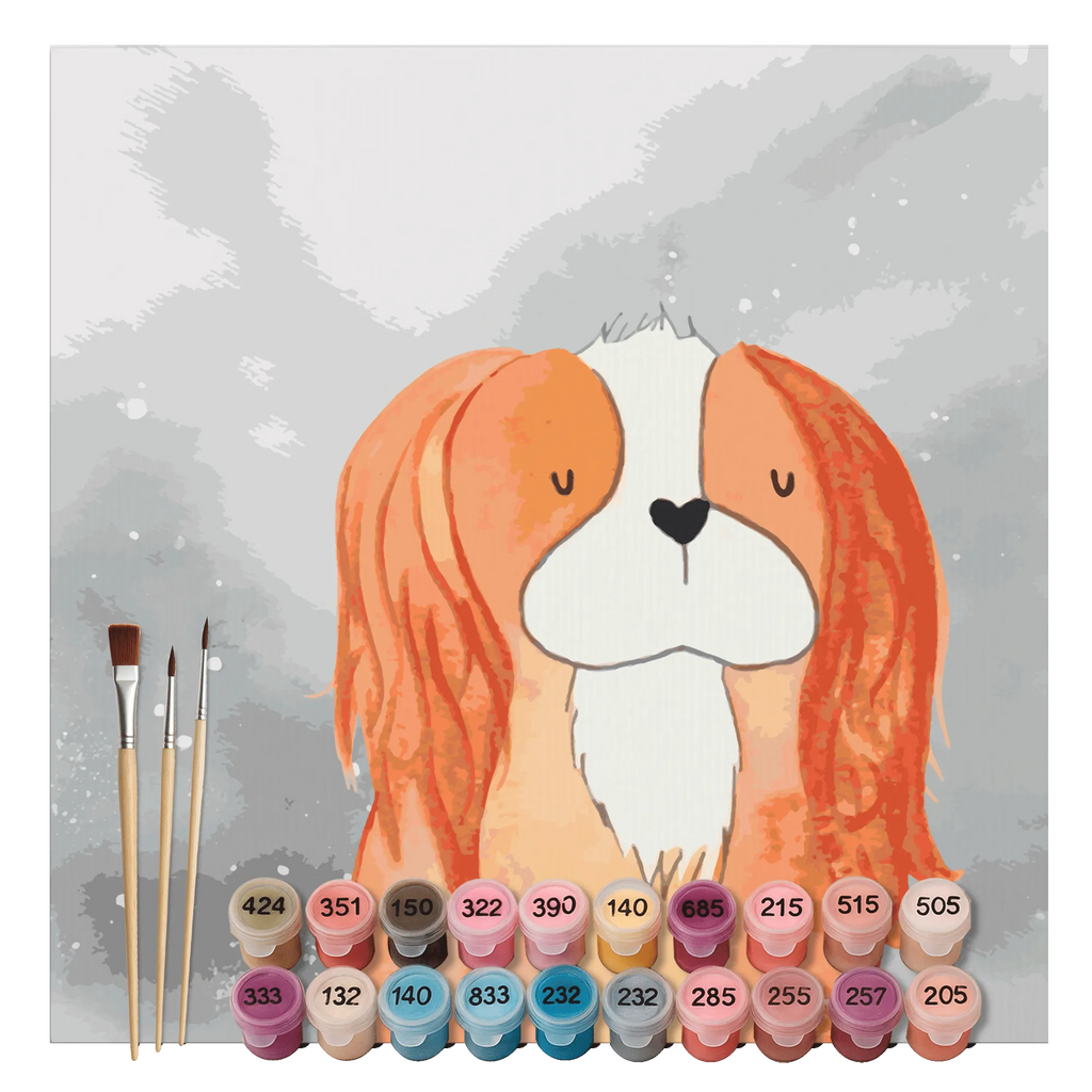 Paint by Numbers cut off Dog Cavalier King Charles Spaniel Motiv dog, mutt, hound, woof, dog mama, dog breed, love dogs, love for dogs, dog decorative items, bag with dog print, funny gifts for dog owners, what do you give a dog lover, Christmas gifts for dogs, gifts for dogs, dog sayings, Dog, most beautiful dog, Spaniel, Cocker Spaniel, Sayings, Cavalier King Charles Spaniel