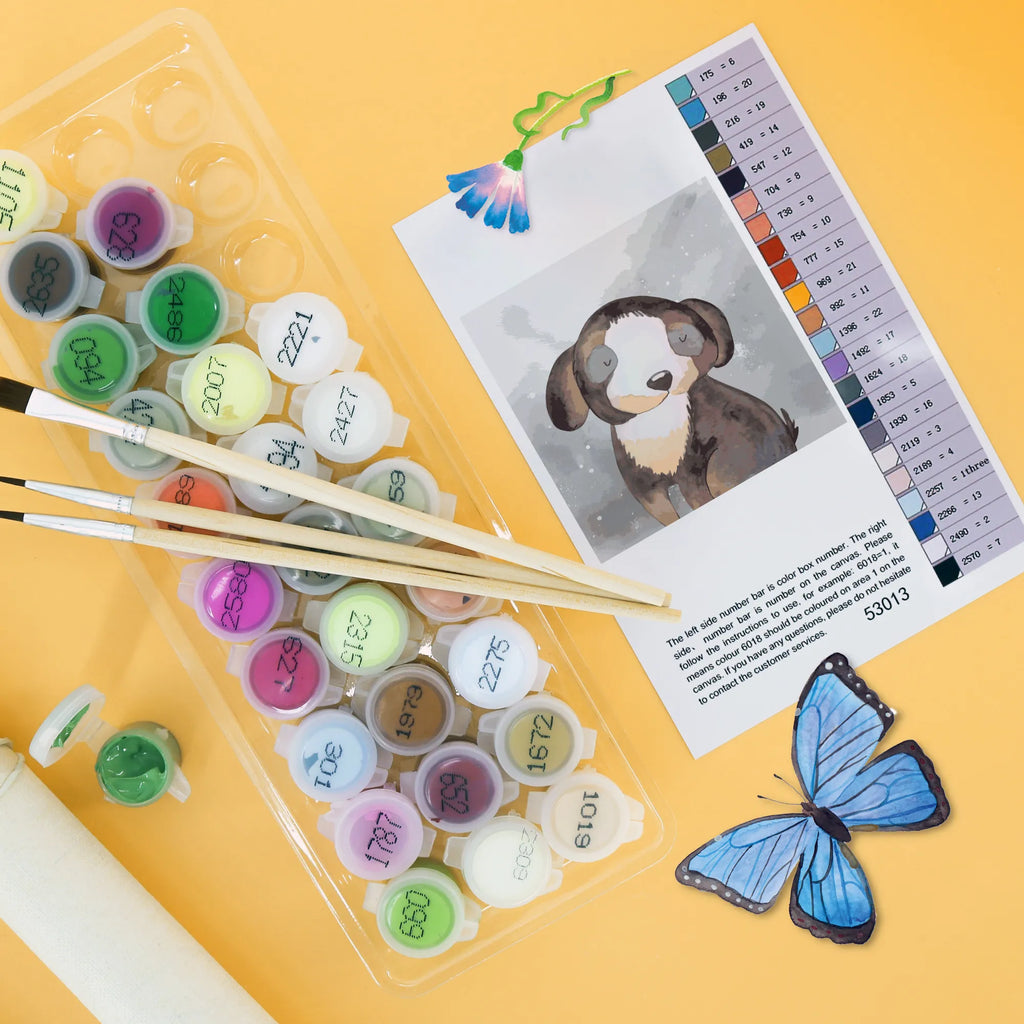 Paint by Numbers cut off Dog Relax Motiv Kunstwerk, Malen, Bastelidee, Kreativität, Künstler, DIY, Malen nach Zahlen, Ausmalbild, Baseln, Hund, Hundemotiv, Haustier, Hunderasse, Tierliebhaber, Hundebesitzer, Sprüche, Hundeliebe, schwarzer Hund, Liebe, Hundeglück