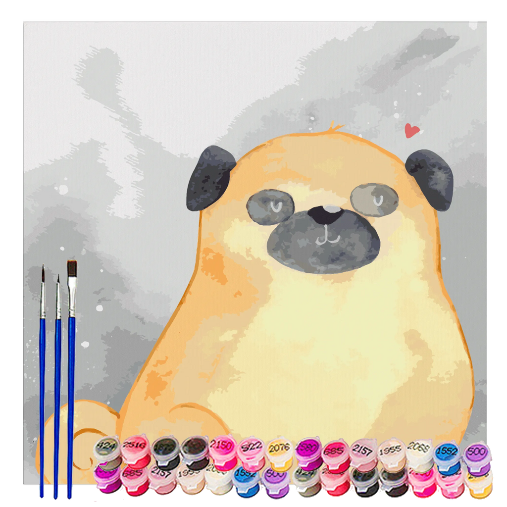 Malowanie według numerów odcięty Mops Motiv DIY, Ausmalbild, Bastelidee, Malen, Malen nach Zahlen, Kreativität, Baseln, Künstler, Kunstwerk, Hund, Hundemotiv, Haustier, Hunderasse, Tierliebhaber, Hundebesitzer, Sprüche, Liebe, Hundeliebe, Mops