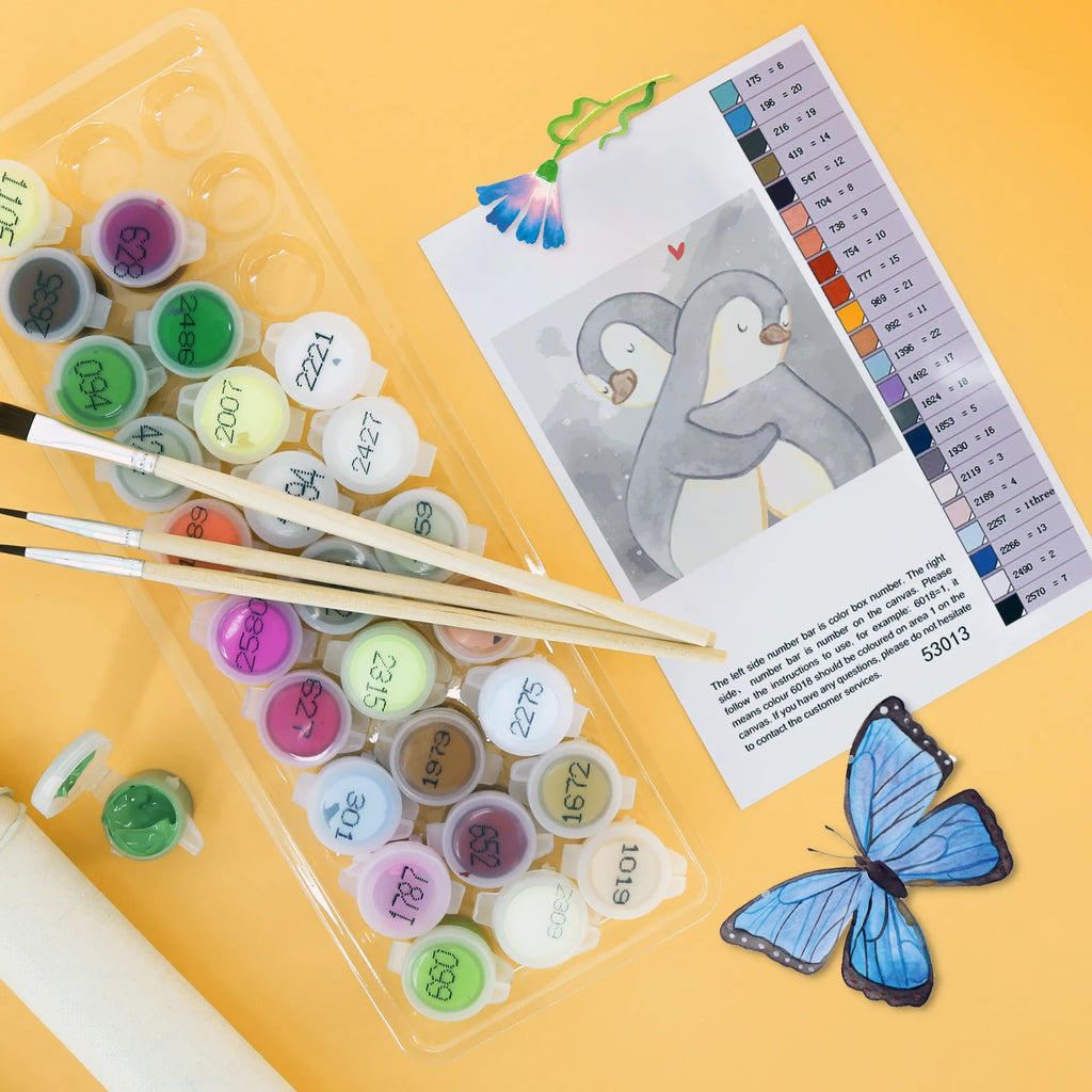 Malowanie według numerów odcięty pingwiny Przytulanie Motiv malset, leinwand malset, kreativ set, zahlenbilder, diy set, Malen nach Zahlen, malen nach zahlen set, Verlobung, Liebe, Heiraten, Partner, Ehefrau, Liebesgeschenk, Heiratsantrag, Hocheitstag, Freundin, Jahrestag, Ehemann, Freund, Liebesbeweis, Geschenk für Freundin, für Ehemann, für Männer, Geschenk für Frauen, Hochzeitstag, Mitbringsel, Valentinstag, Geschenk für Partner