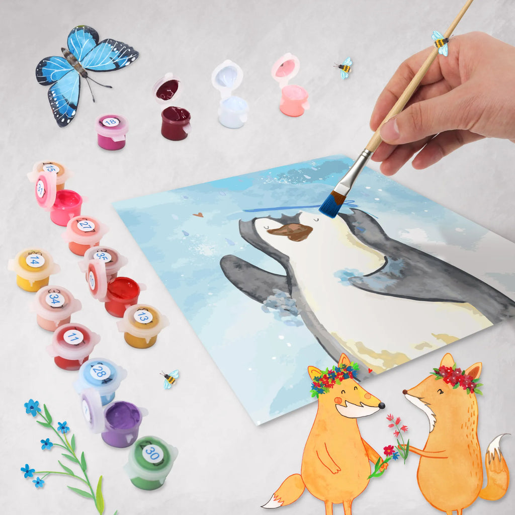 Paint by Numbers cut off Penguin have a shower Motiv malen nach zahlen set, diy set, kreativ set, leinwand malset, Malen nach Zahlen, zahlenbilder, malset, Pinguin, Neuanfang, glücklich sein, Motivation, Duschen, Neustart, Pinguine, Lebensmotto, Dusche