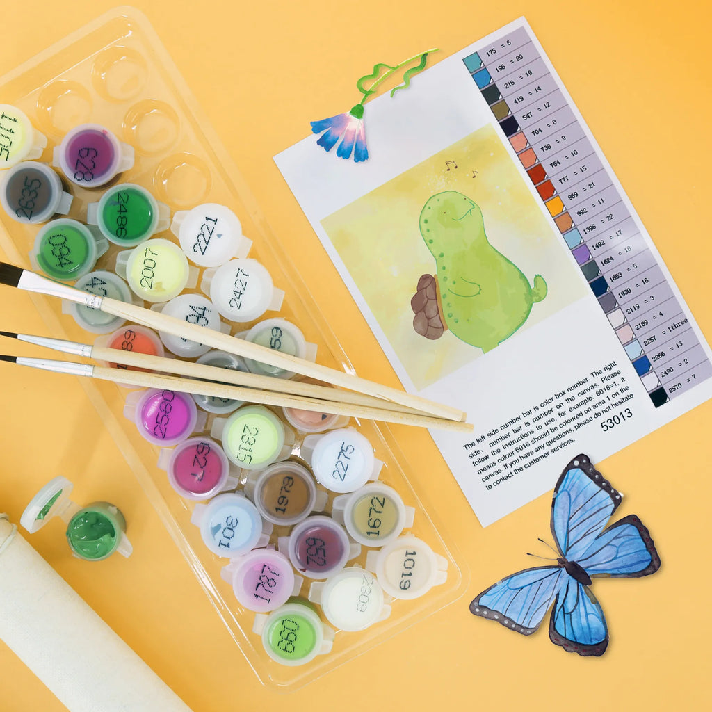 Malen nach Zahlen Schildkröte Pfeifen Motiv malen nach zahlen set, diy set, Malen nach Zahlen, kreativ set, malset, zahlenbilder, leinwand malset, Schildkröte, Glück, Fröhlich, Schildkröten, Trennung, Motivation, Lebensfreude, Neuanfang, Depression, Schildi