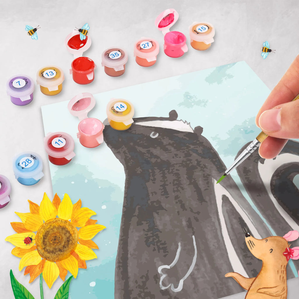 Malen nach Zahlen Stinktier Sitzen Motiv DIY, Künstler, Kreativität, Bastelidee, Malen, Baseln, Ausmalbild, Kunstwerk, Malen nach Zahlen, Stinktier, Skunk, Raubtier, Büro, Spruch, Stinker, Stinki, Besserwisser, Recht, Wildtier