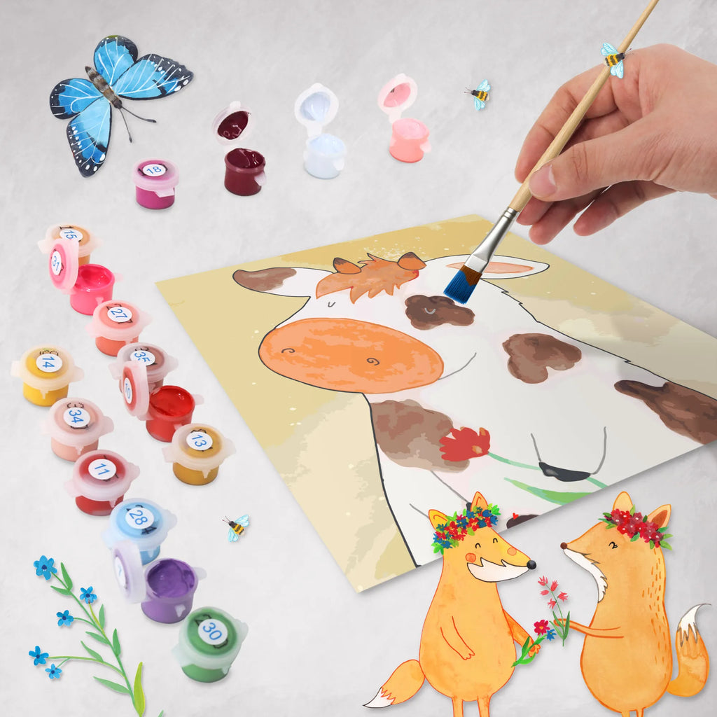 Malowanie według numerów odcięty Krowa Motiv Gospodarstwo, zwierzęta gospodarskie, rolnik, rolniczka