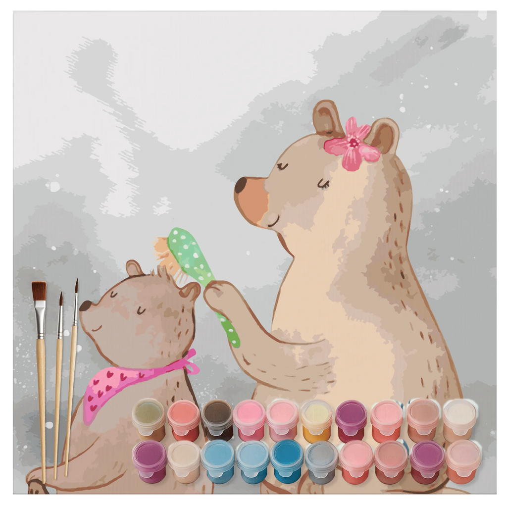 Malowanie według numerów odcięty niedźwiedź dziecko Motiv Rodzina, Dzień Ojca, Dzień Matki, brat, siostra, mama, tata, babcia, dziadek