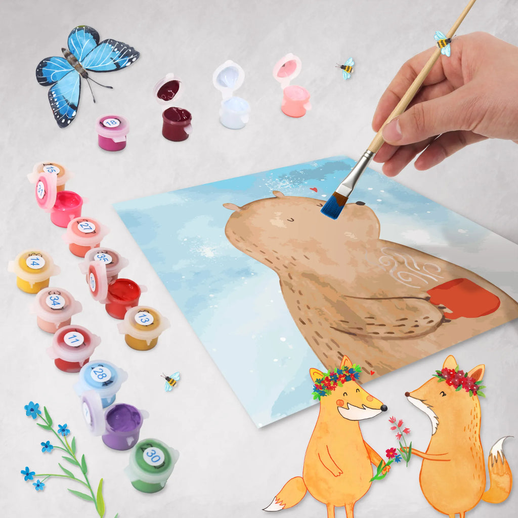 Malowanie według numerów odcięty Niedźwiedź kawa Motiv Malen nach Zahlen, Malen, Baseln, Künstler, Kreativität, Ausmalbild, Bastelidee, DIY, Kunstwerk, Bär, Teddy, Teddybär, Kaffee, guten Morgen, Welt retten, Bären, Welt erobern, Motivation, Morgenroutine, Coffee