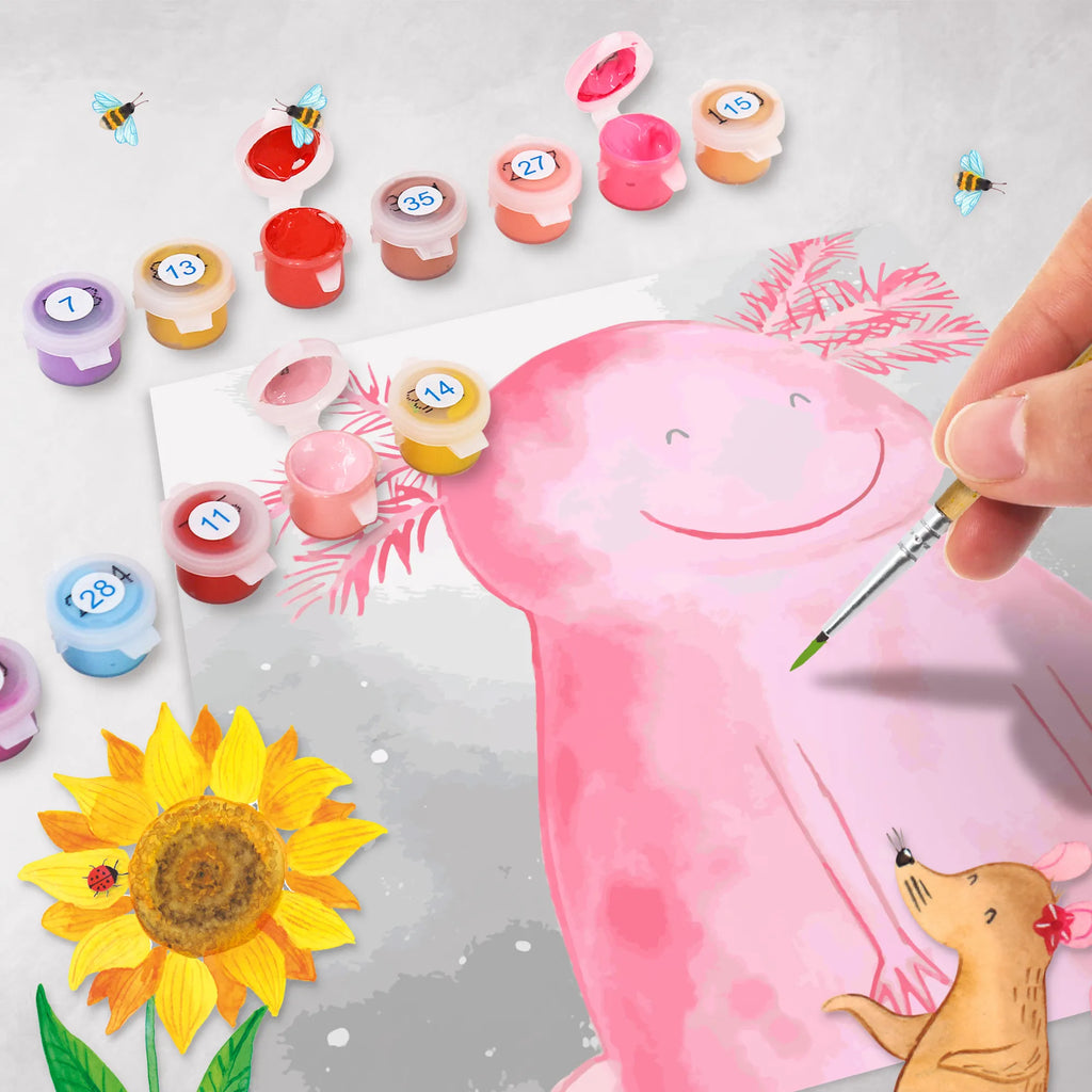 Malowanie według numerów odcięty Aksolotl Szczęśliwy Motiv Malen nach Zahlen, Bastelidee, Kreativität, Baseln, Ausmalbild, DIY, Malen, Kunstwerk, Künstler, Axolotl, Molch, Motivation, Lurche, gute Laune, Schwanzlurch, Axolot, Lurch