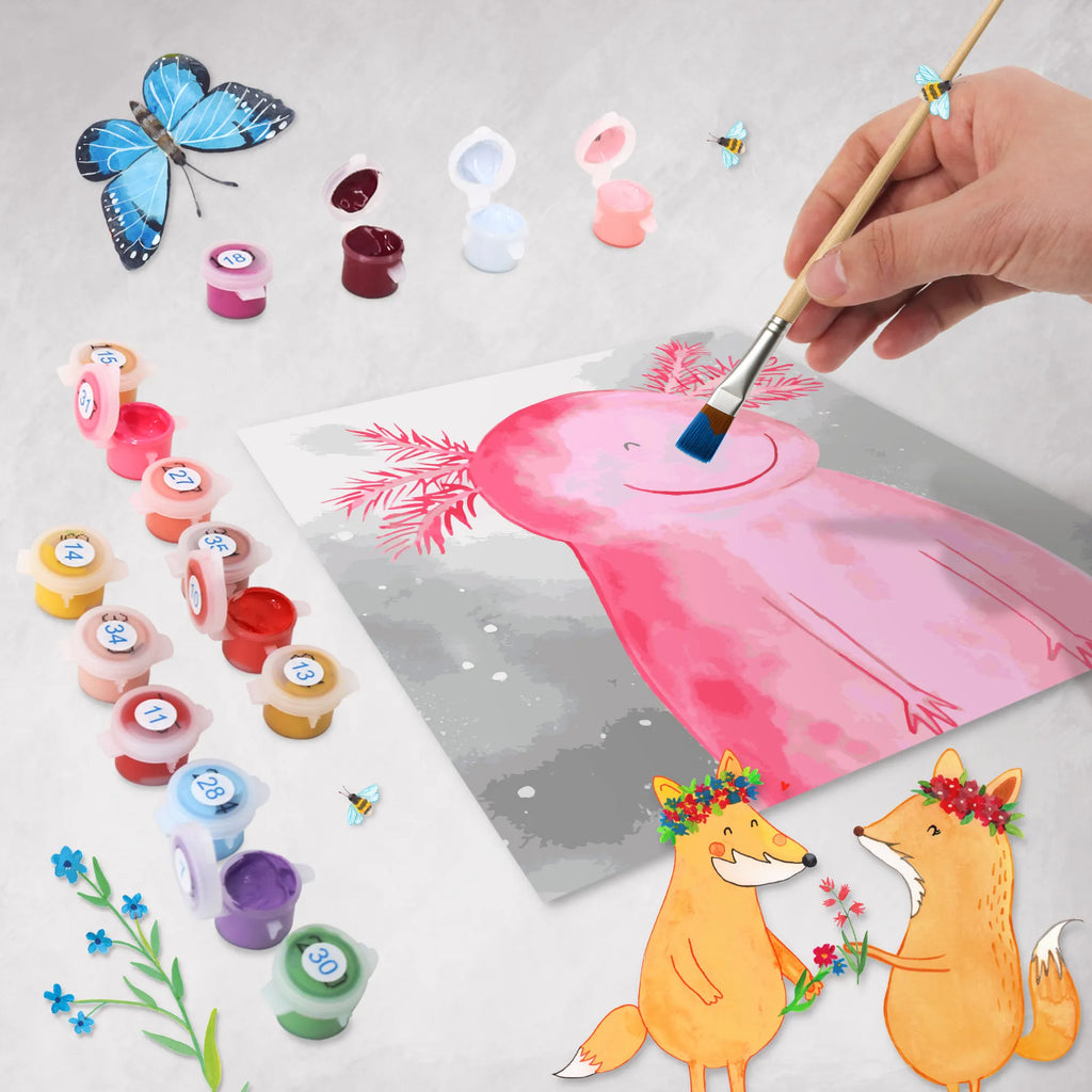 Malowanie według numerów odcięty Aksolotl Szczęśliwy Motiv Malen nach Zahlen, Bastelidee, Kreativität, Baseln, Ausmalbild, DIY, Malen, Kunstwerk, Künstler, Axolotl, Molch, Motivation, Lurche, gute Laune, Schwanzlurch, Axolot, Lurch