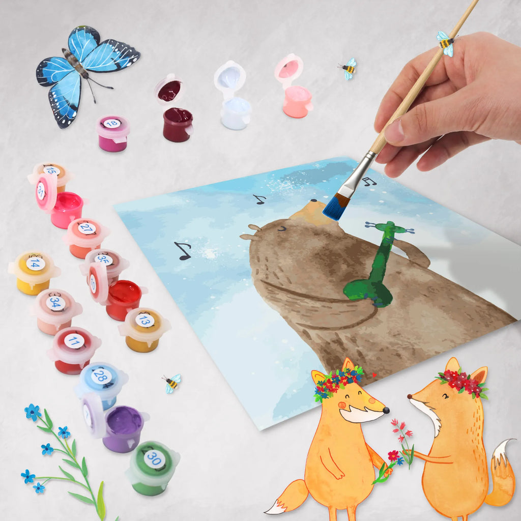 Paint by Numbers cut off bear guitar Motiv kreativ set, zahlenbilder, Malen nach Zahlen, diy set, malset, leinwand malset, malen nach zahlen set, Teddybär, Bär, Teddy