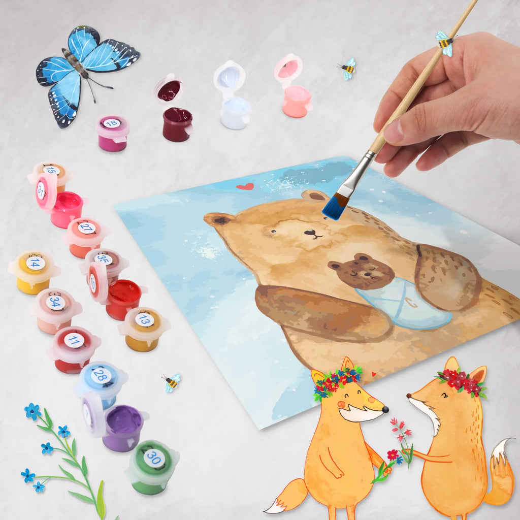 Paint by Numbers cut off bear infant Motiv DIY, Kunstwerk, Ausmalbild, Kreativität, Malen, Baseln, Künstler, Malen nach Zahlen, Bastelidee, Bär, Teddy, Teddybär, Taufe, Baby, Enkelin, Glückwunsch, Mutter, Täufling, Neffe, Geburt, Enkel, Eltern, Nichte, Geburtstag