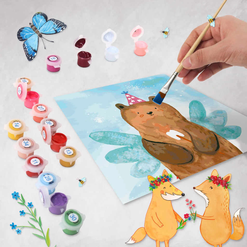 Paint by Numbers cut off bear tooth fairy Motiv bear, teddy, teddy bear, cuddly toy, Tooth fairy, fairy, milk tooth, first tooth