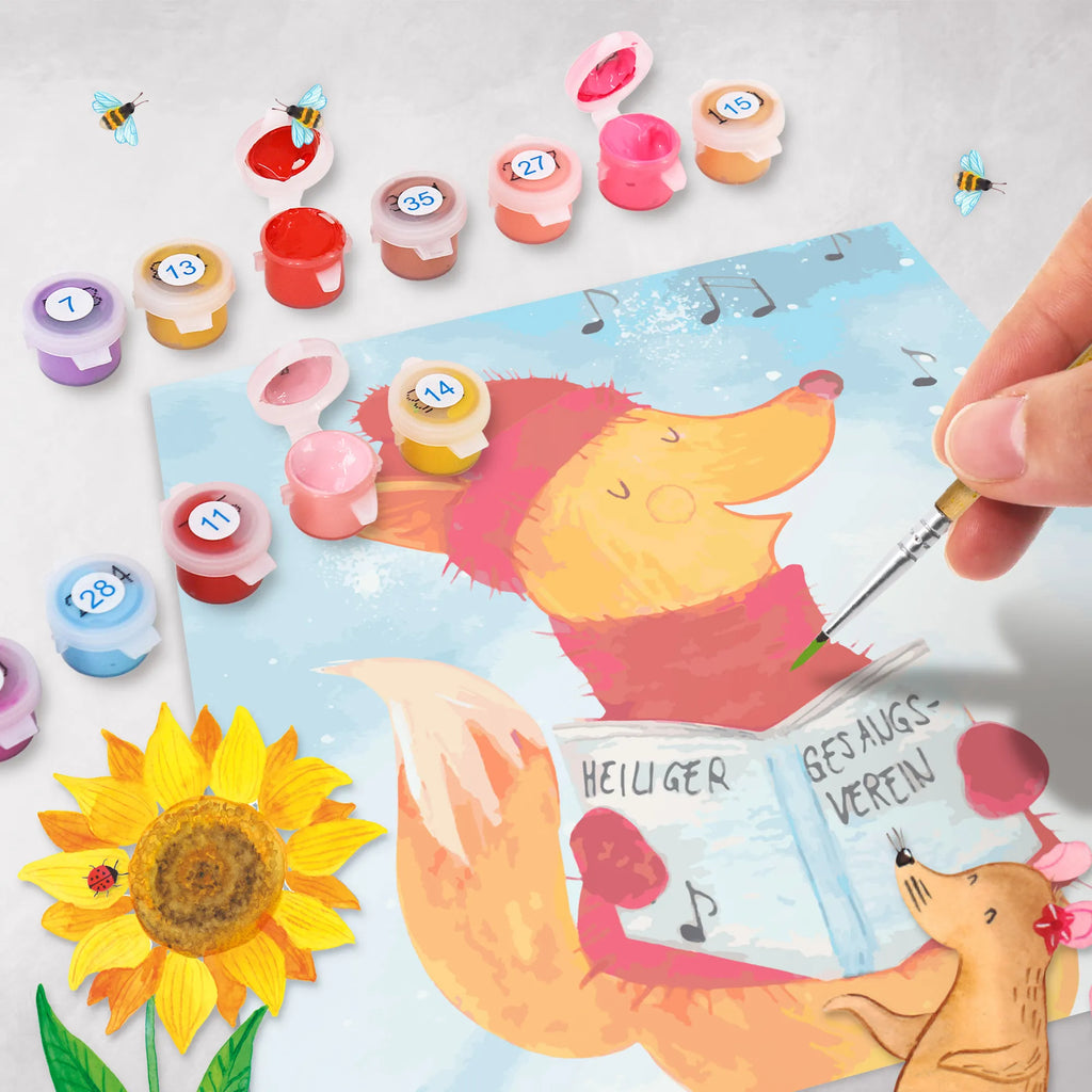 Paint by Numbers cut off Fox Singer Motiv malset, Malen nach Zahlen, kreativ set, diy set, leinwand malset, malen nach zahlen set, zahlenbilder, Wintermotiv, Winter, Heiligabend, Weihnachten, Advent, Nikolaus, Weihnachtsdeko, Singen, Sänger, Füchse, Weihnachtslieder, Geschenk Sänger, Fuchs