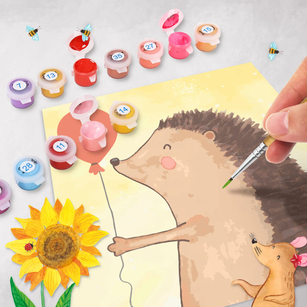 Paint by Numbers cut off Hedgehog balloon Motiv Malen nach Zahlen, Kunstwerk, Ausmalbild, Tiermotive, Gute Laune, lustige Sprüche, Tiere, Geburtstag, Ballon, Igel, Geburtstagskind, Herzlichen Glückwunsch, Glückwunsch, Happy Birthday