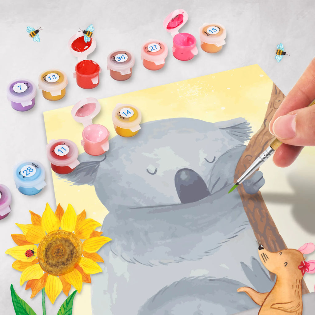 Paint by Numbers cut off koala Motiv Baseln, Kunstwerk, Malen nach Zahlen, Malen, Kreativität, Bastelidee, Ausmalbild, Künstler, DIY, Tiermotive, Gute Laune, lustige Sprüche, Tiere, Bär, Koala, Traum, träumen, Koalabär, Traumland, schlafen, Schlafzimmer