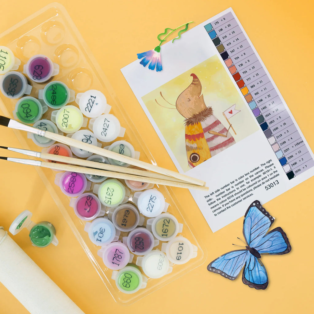 Malen nach Zahlen Nachtfalter Fähnchen Motiv Baseln, Künstler, Bastelidee, Malen, Kunstwerk, Ausmalbild, Kreativität, Malen nach Zahlen, DIY, Tiermotive, Gute Laune, lustige Sprüche, Tiere, Küche Deko, süß, Spruch witzig, Was kostet die Welt, Spruch lustig, Käfer, Nachtfalter, niedlich