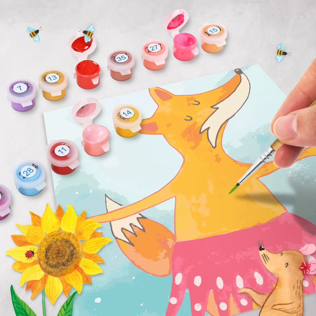 Malowanie według numerów odcięty Lis baletnica Motiv zahlenbilder, kreativ set, malset, malen nach zahlen set, diy set, leinwand malset, Malen nach Zahlen, Fuchs, Fuchs Spruch, Tänzerin, Tanzen, Einladung, Ballerina, Ballett, Geburtstag, Füchsin, Füchse, Party