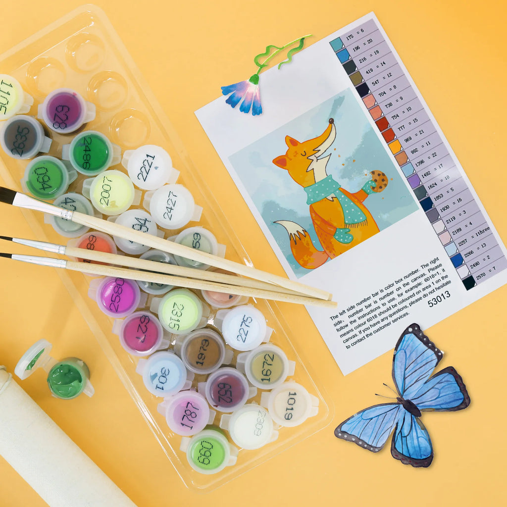 Paint by Numbers cut off Fox biscuit Motiv zahlenbilder, malset, malen nach zahlen set, leinwand malset, kreativ set, diy set, Malen nach Zahlen, Fuchs, Weihnachtszeit, Plätzchen, Füchse, Liebe, Kekse, Küche Deko, Backen Spruch, Winter