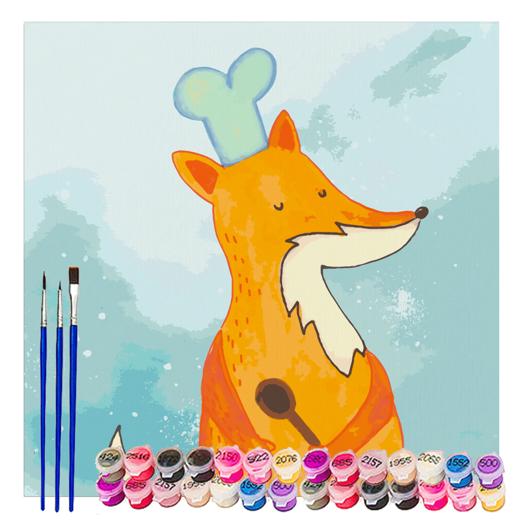 Malowanie według numerów odcięty lis kucharz Motiv leinwand malset, malset, kreativ set, zahlenbilder, diy set, malen nach zahlen set, Malen nach Zahlen, Fuchs, Witzig, Köche, Spruch Lustig, Küche Deko, Bäcker, Küche Spruch, Füchse, Koch Geschenk, Party Spruch