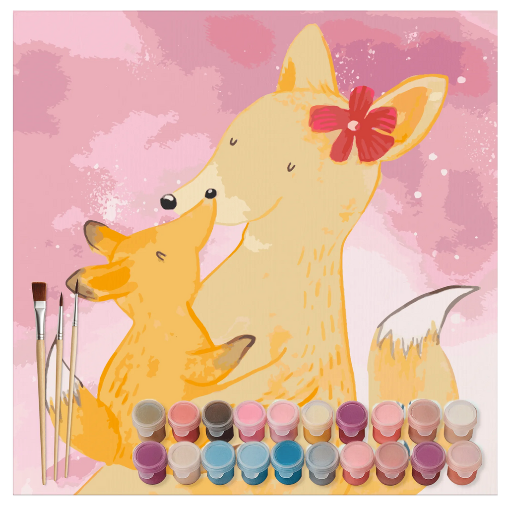 Paint by Numbers cut off Fox mummy Motiv DIY, Kreativität, Kunstwerk, Baseln, Ausmalbild, Malen, Bastelidee, Künstler, Malen nach Zahlen, Familie, Vatertag, Muttertag, Bruder, Schwester, Mama, Papa, Oma, Opa, Mutter, Lieblingstochter, Beste Tochter, Geschenk, Tochter