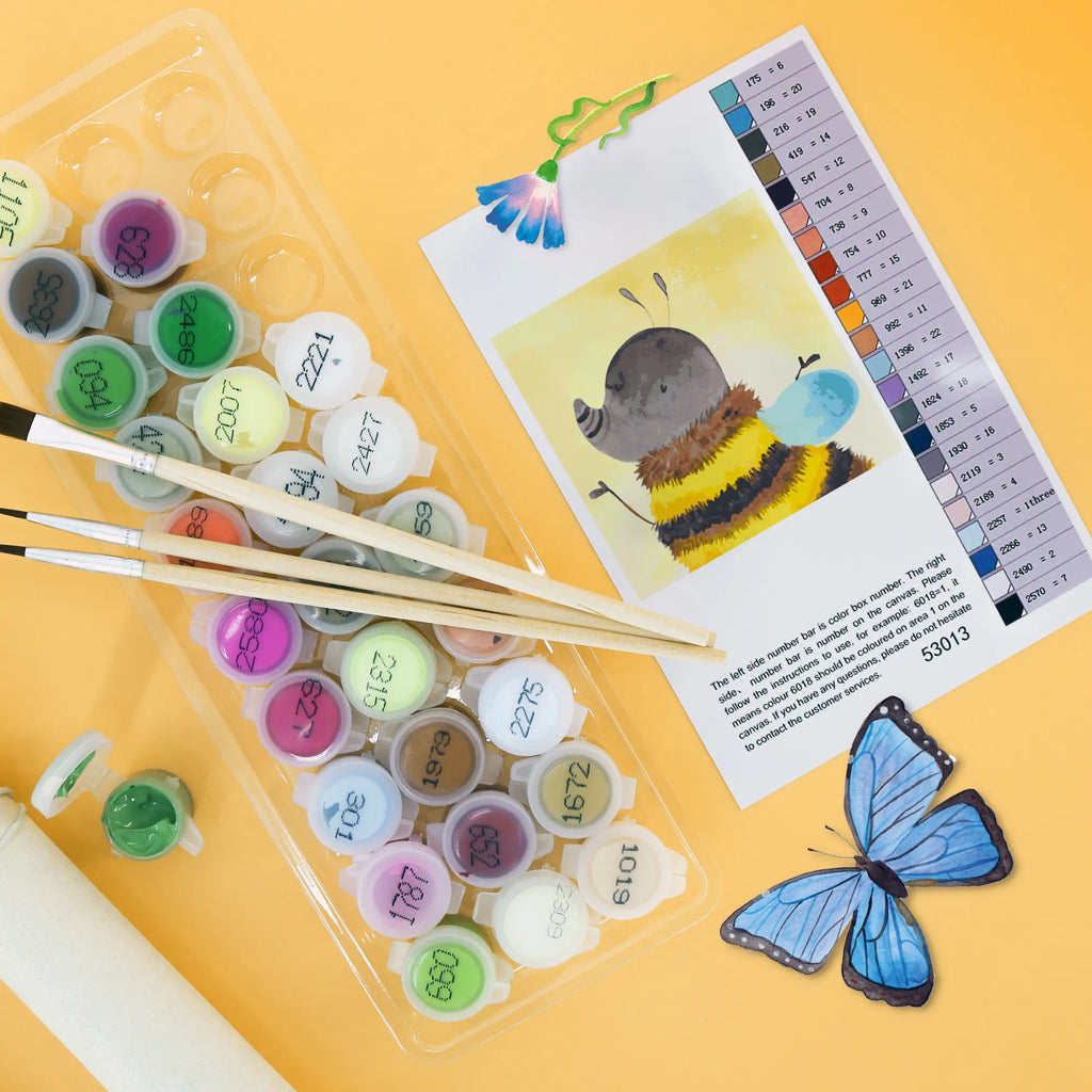 Paint by Numbers cut off bumblebee fluffy Motiv Künstler, Malen nach Zahlen, Baseln, Bastelidee, Kunstwerk, DIY, Kreativität, Ausmalbild, Malen, Tiermotive, Gute Laune, lustige Sprüche, Tiere, Natur, Flauschig, Hummel, Blume, Biene