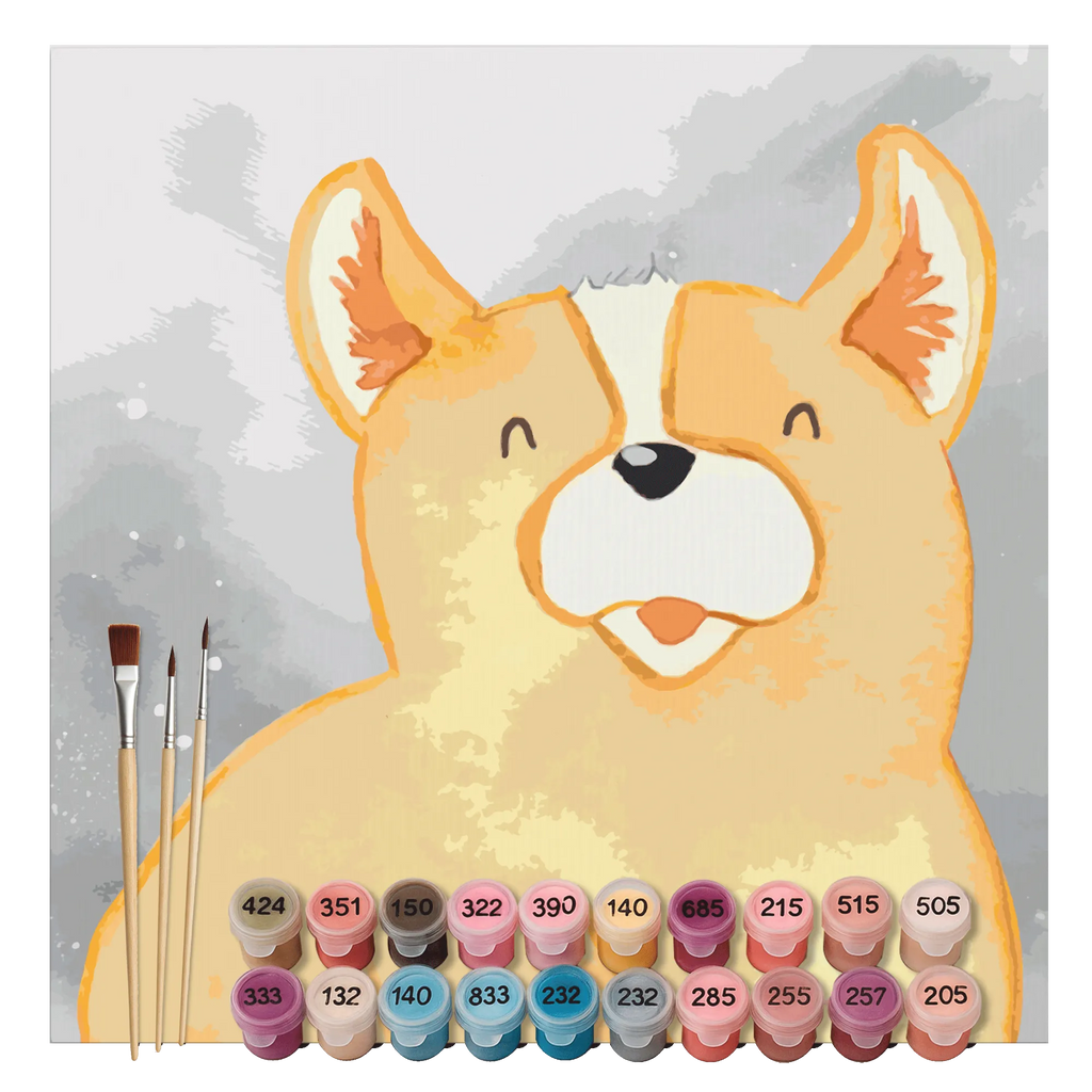 Paint by Numbers cut off Corgi Motiv Kunstwerk, Bastelidee, Malen nach Zahlen, Ausmalbild, DIY, Künstler, Malen, Kreativität, Baseln, Hund, Hundemotiv, Haustier, Hunderasse, Tierliebhaber, Hundebesitzer, Sprüche, Lebensfreude, Corgie, Spruch, britisch, Motivation, Welsh Corgie Pembroke, Hundespruch