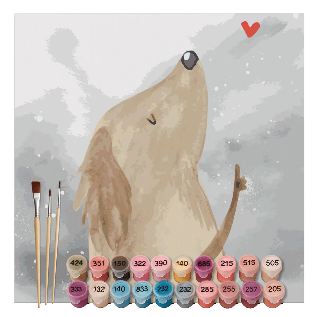 Malowanie według numerów odcięty Pies miłość Motiv Pies, motyw psa, zwierzę domowe, rasa psa, miłośnik zwierząt, właściciel psa, powiedzenia