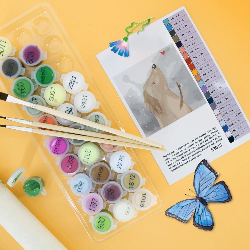 Malowanie według numerów odcięty Pies miłość Motiv Pies, motyw psa, zwierzę domowe, rasa psa, miłośnik zwierząt, właściciel psa, powiedzenia