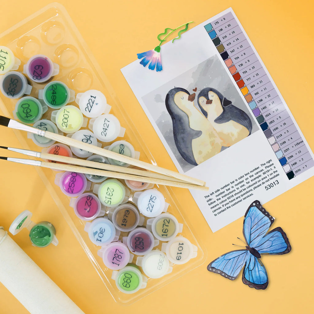 Paint by Numbers cut off penguins Fall asleep Motiv Malen nach Zahlen, malen nach zahlen set, zahlenbilder, kreativ set, leinwand malset, malset, diy set, Liebesgeschenk, Ehefrau, Ehemann, Freund, Partner, Verlobung, Liebe, Hocheitstag, Freundin, Heiratsantrag, Jahrestag, Heiraten, Geschenk für Frauen, für Männer, Liebesbeweis, Geschenk für Freundin, Geschenk für Partner, Hochzeitstag, Mitbringsel, für Ehemann, Valentinstag