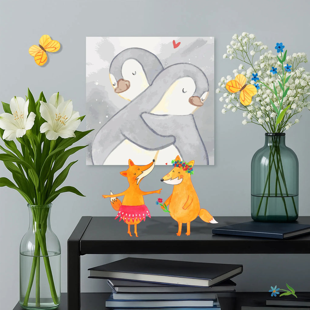 Malowanie według numerów odcięty Pingwiny przytulanie Motiv Miłość, partner, przyjaciel, przyjaciółka, mąż, żona, wesele, zaręczyny, prośba o rękę, prezent miłosny, rocznica, dzień ślubu