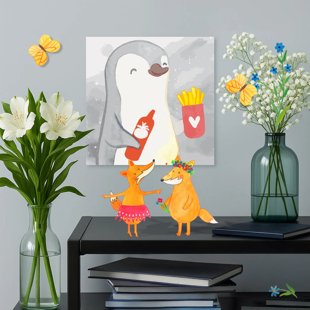 Malowanie według numerów odcięty pingwin frytki Motiv Miłość, partner, przyjaciel, przyjaciółka, mąż, żona, wesele, zaręczyny, prośba o rękę, prezent miłosny, rocznica, dzień ślubu