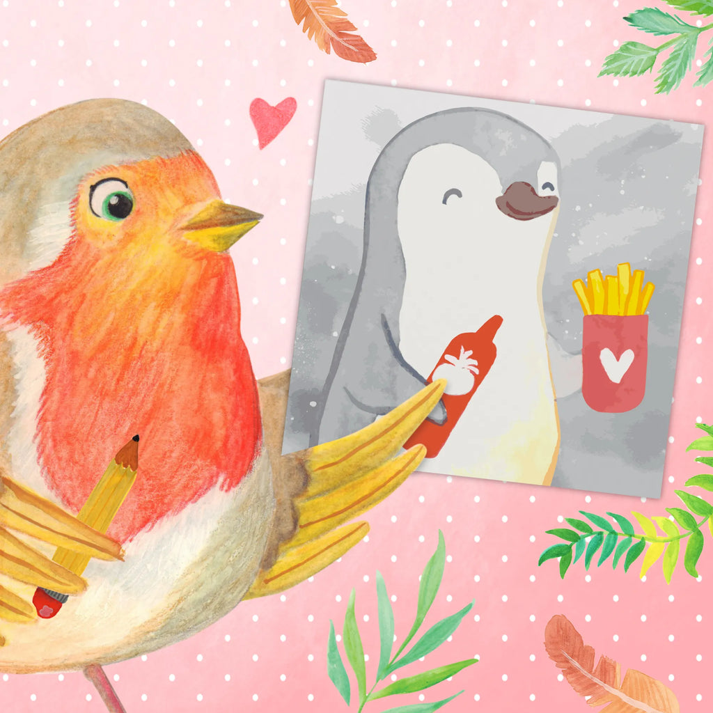 Malowanie według numerów odcięty pingwin frytki Motiv Miłość, partner, przyjaciel, przyjaciółka, mąż, żona, wesele, zaręczyny, prośba o rękę, prezent miłosny, rocznica, dzień ślubu