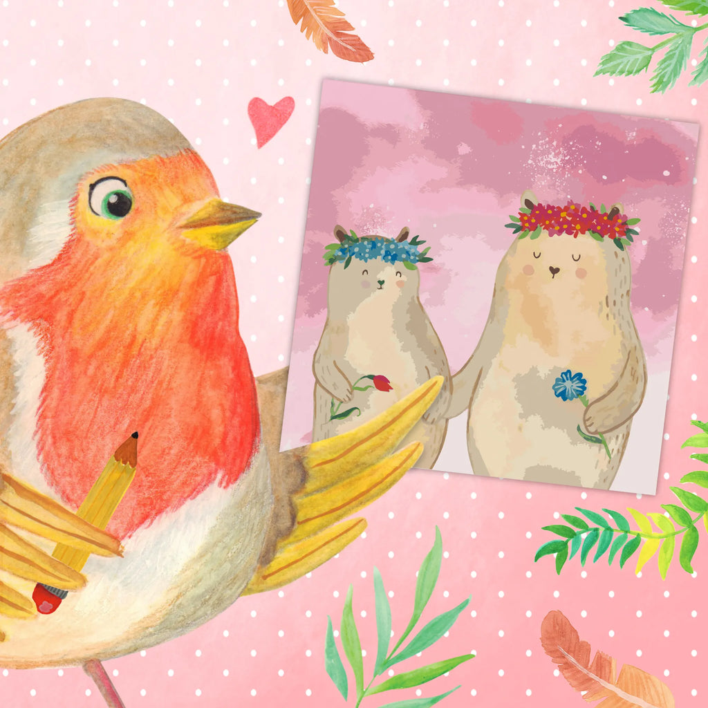 Malowanie według numerów odcięty Niedźwiedzie z wianuszkiem Motiv Rodzina, Dzień Ojca, Dzień Matki, brat, siostra, mama, tata, babcia, dziadek