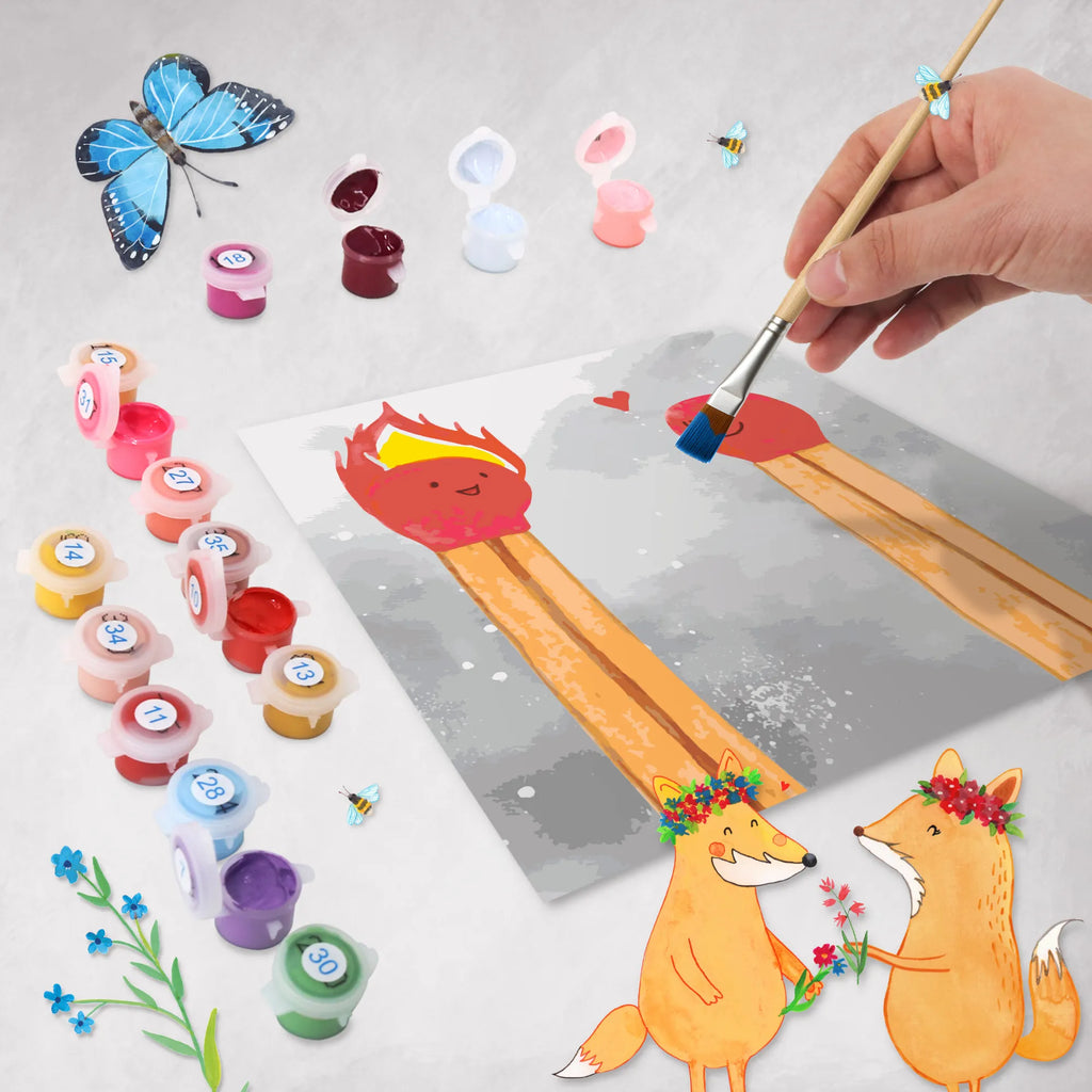 Paint by Numbers cut off Matches Motiv Kunstwerk, Kreativität, DIY, Künstler, Bastelidee, Baseln, Malen, Malen nach Zahlen, Ausmalbild, Liebe, Partner, Freund, Freundin, Ehemann, Ehefrau, Heiraten, Verlobung, Heiratsantrag, Liebesgeschenk, Jahrestag, Hocheitstag, Streichhölzer