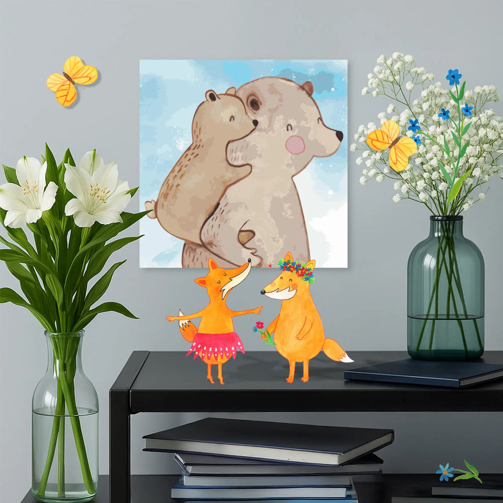 Malowanie według numerów odcięty Tata Niedźwiedź Motiv Kunstwerk, Malen nach Zahlen, Ausmalbild, Familie, Vatertag, Muttertag, Bruder, Schwester, Mama, Papa, Oma, Opa, Vater, Onkel, Papi, Vati, Geschenk, Geburtstag