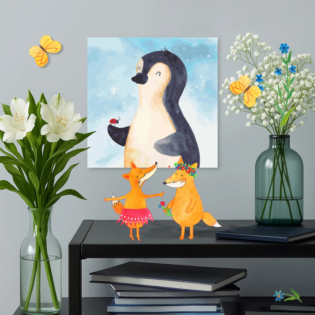 Paint by Numbers cut off Penguin ladybug Motiv Penguin, North Pole, Winter, Penguins, penguins, love, happiness, joy of life, joy, ladybird, wonder