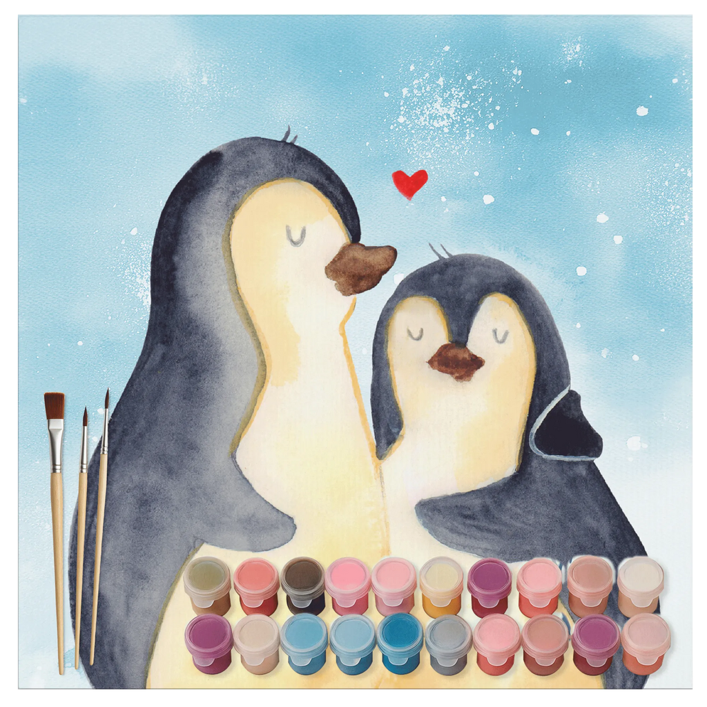 Malen nach Zahlen Pinguin umarmen Motiv Kunstwerk, Malen nach Zahlen, Ausmalbild, Pinguin, Liebesgeschenk, Liebesbeweis, Jahrestag, Hochzeit, Hochzeitsgeschenk, Liebespaar, Liebe, Verlobung, Hochzeitstag