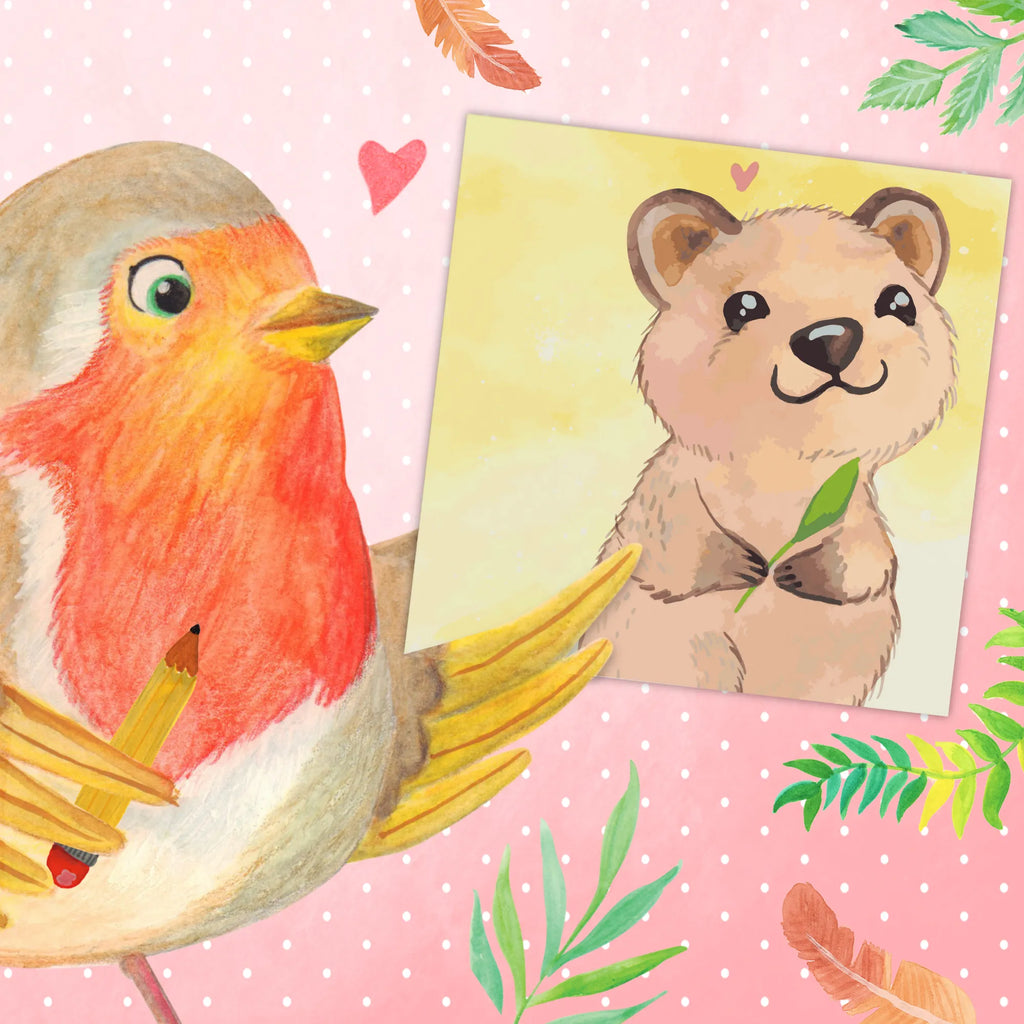 Malowanie według numerów odcięty Quokka Szczęśliwy Motiv Motywy zwierzęce, dobra energia, zabawne powiedzonka, zwierzęta