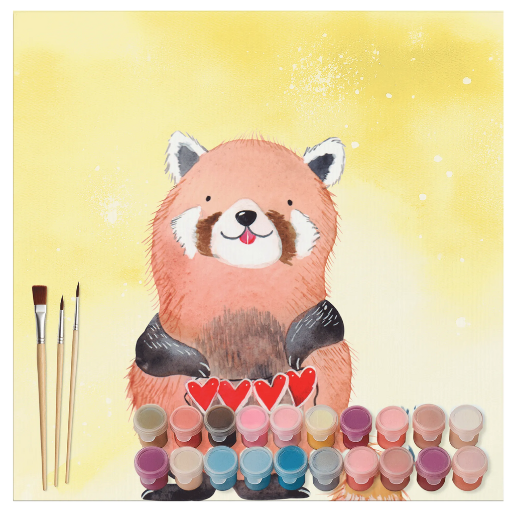 Malen nach Zahlen Roter Panda Motiv Künstler, Malen nach Zahlen, Kunstwerk, Bastelidee, Kreativität, Ausmalbild, Malen, DIY, Baseln, Tiermotive, Gute Laune, lustige Sprüche, Tiere, Liebe, Panda, Liebling, Rot, Herz, Lieblingsmensch