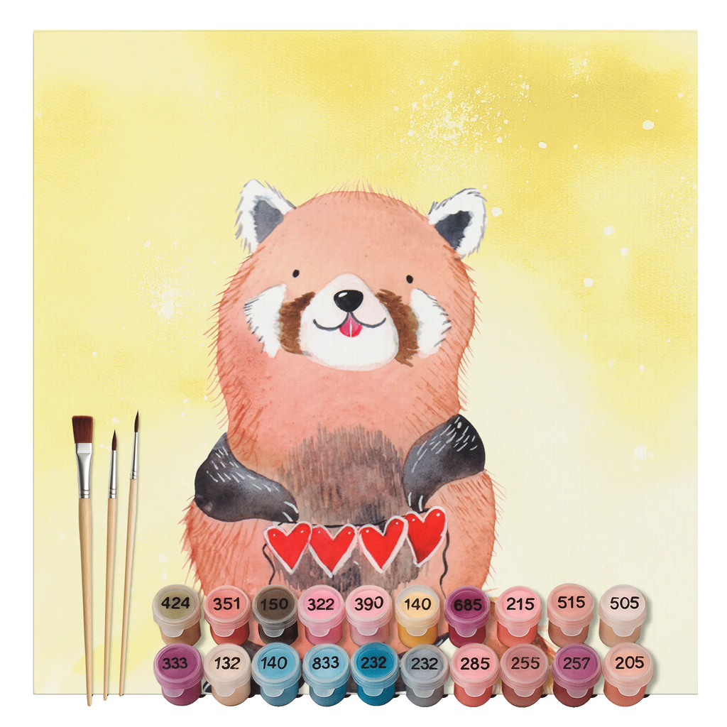 Malen nach Zahlen Roter Panda Motiv Künstler, Malen nach Zahlen, Kunstwerk, Bastelidee, Kreativität, Ausmalbild, Malen, DIY, Baseln, Tiermotive, Gute Laune, lustige Sprüche, Tiere, Liebe, Panda, Liebling, Rot, Herz, Lieblingsmensch