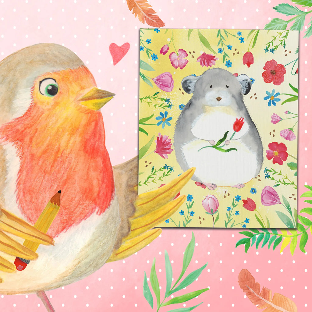 Paint by Numbers chinchilla flower small animals, cute, funny, cute animal motives, hand drawn, small world, funny sayings, good mood, happy, gifts, gift ideas, special gifts, animal lover, card, heartache, chinchillas, happiness, chaos, grief, office life, chinchilla, office, depression, being sad