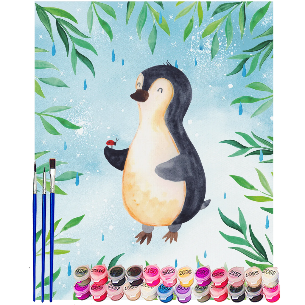 Paint by Numbers Penguin ladybug Baseln, Malen, DIY, Kreativität, Malen nach Zahlen, Ausmalbild, Bastelidee, Kunstwerk, Künstler, Pinguin, Wunder, Freude, Marienkäfer, Glück, Lebensfreude, Pinguine, Liebe