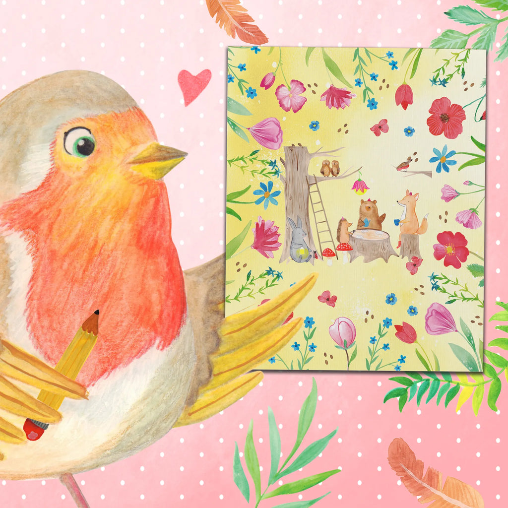 Paint by Numbers forest animals picnic Malen nach Zahlen, Kunstwerk, Ausmalbild, Tiermotive, Gute Laune, lustige Sprüche, Tiere, Fuchs, Igel, Wald, Picknick, Waldtiere, Hase, Eichhörnchen, Maus