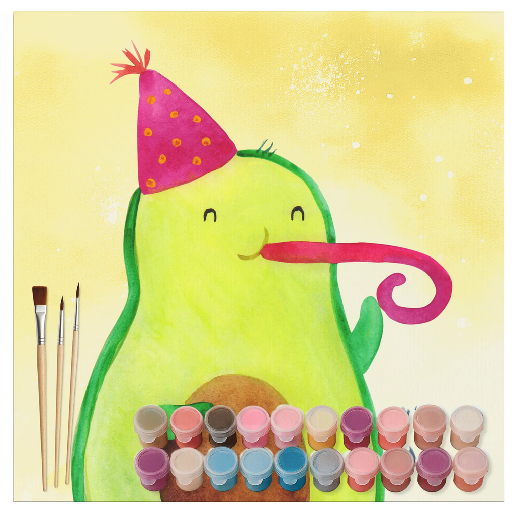 Paint by Numbers cut off avocado Celebration Motiv Baseln, Malen, Ausmalbild, DIY, Kreativität, Malen nach Zahlen, Kunstwerk, Bastelidee, Künstler, Avocado, Veggie, Vegan, Gesund, Tröte, Fete, Gute Laune, Geburtstag, Feierlichkeit, Party, Feier