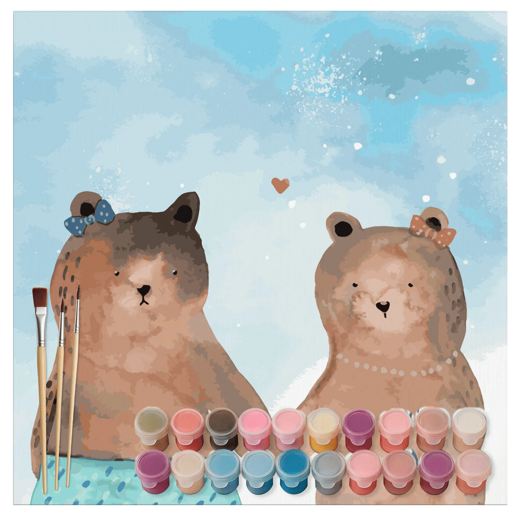 Paint by Numbers cut off bear Girlfriend Motiv Künstler, Malen, Malen nach Zahlen, Baseln, Kunstwerk, Kreativität, Bastelidee, DIY, Ausmalbild, Bär, Teddy, Teddybär, Bär Freundin Beste Freund Liebe Liebesbeweis Verliebt Kumpel Kumpeliene