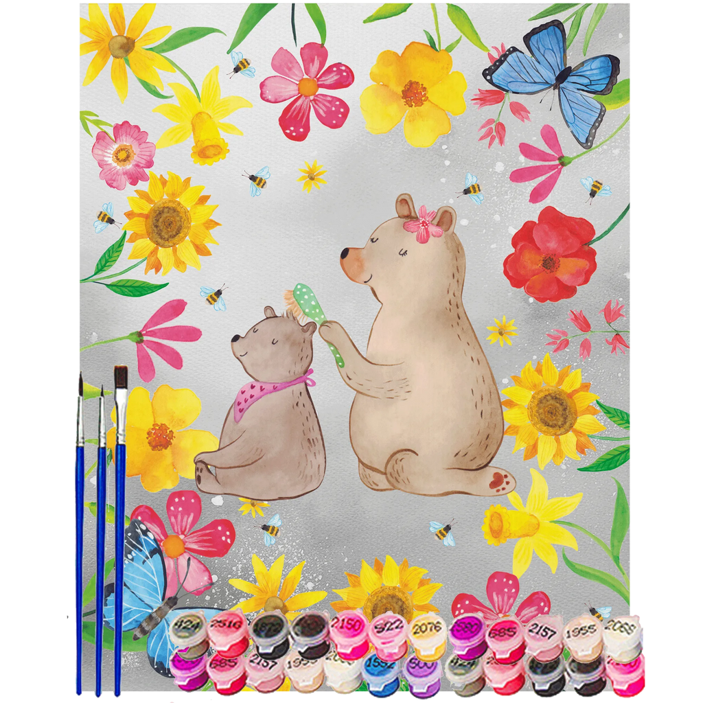 Malen nach Zahlen Bär Kind Kunstwerk, Malen nach Zahlen, Ausmalbild, Familie, Vatertag, Muttertag, Bruder, Schwester, Mama, Papa, Oma, Opa, Mutter, Mutti, Geschenk