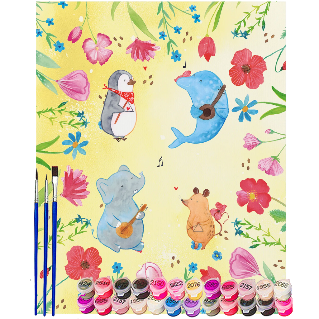 Paint by Numbers Big tape Ausmalbild, DIY, Baseln, Künstler, Kunstwerk, Malen, Kreativität, Malen nach Zahlen, Bastelidee, Tiermotive, Gute Laune, lustige Sprüche, Tiere, Band, Gitarre, Triangel, Musikanten, Elefant, Pinguin, Delfin, Maus, Hund, Musik