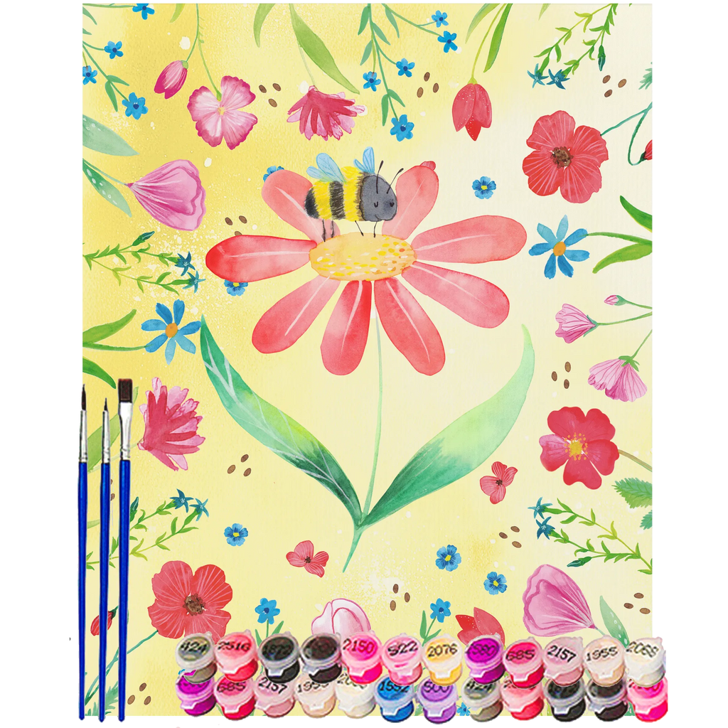 Paint by Numbers bumblebee flower Kreativität, Bastelidee, Kunstwerk, Ausmalbild, Malen nach Zahlen, Malen, Baseln, DIY, Künstler, Tiermotive, Gute Laune, lustige Sprüche, Tiere, Blume, Wespe, Natur, Hummel, Biene, Hummeln, Feld, Flauschig