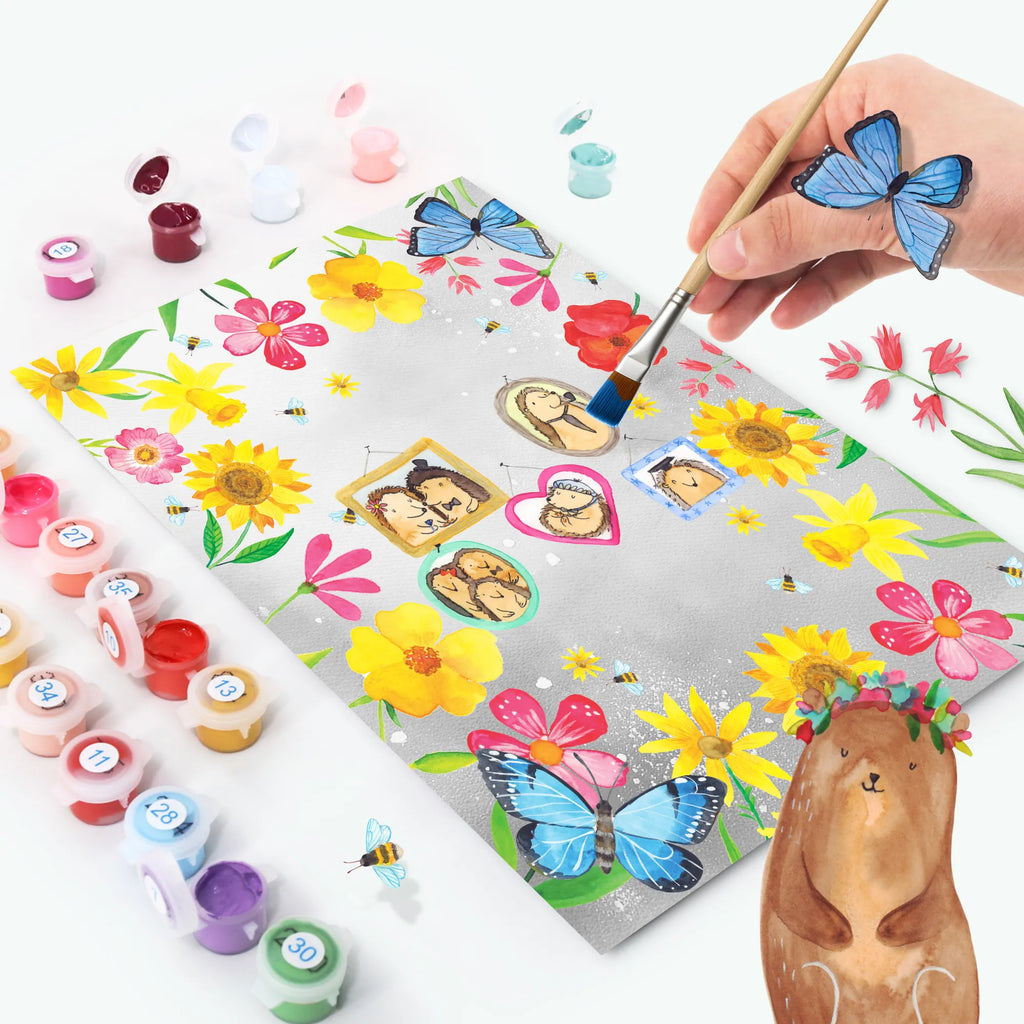 Paint by Numbers Hedgehog family Family, Father's Day, Mother's Day, brother, sister, Mom, Dad, dad, love, pictures, hedgehogs, mum, solidarity, happiness