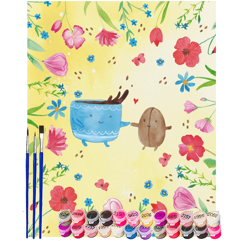 Paint by Numbers Coffee Bean small animals, cute, funny, cute animal motives, hand drawn, small world, funny sayings, good mood, happy, gifts, gift ideas, special gifts, animal lover, card, happiness, pleasure, coffee bean, satisfaction, Coffee