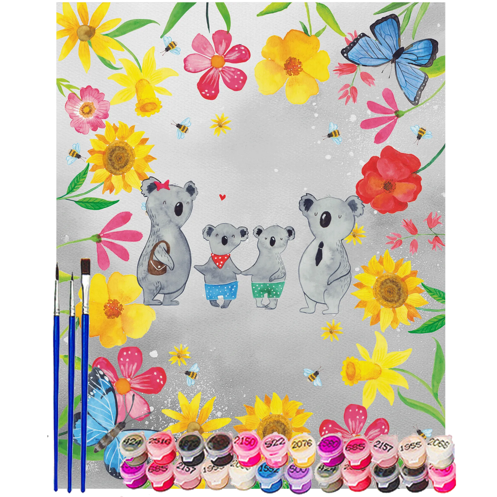 Paint by Numbers Koala family with two kids Family, Father's Day, Mother's Day, brother, sister, Mom, Dad, koala, family life, family, favourite family, koala family, best family, family time, koala bear